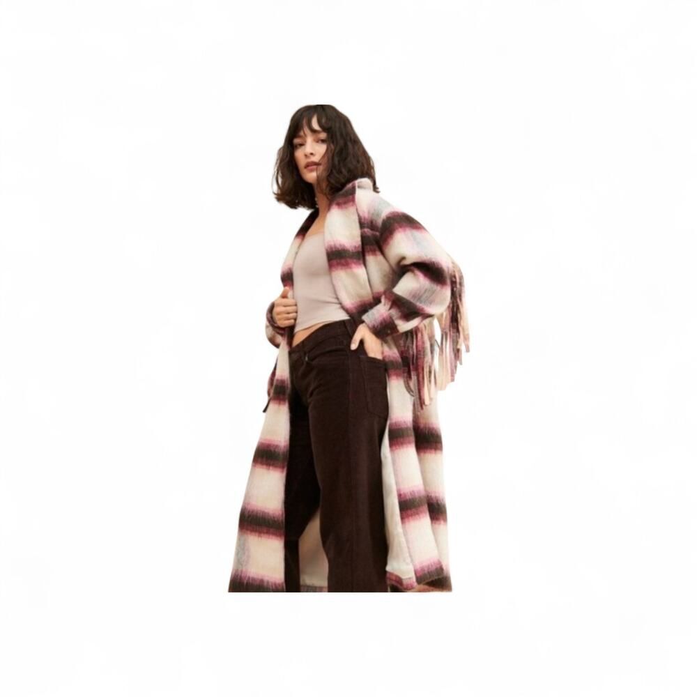 Free People Bali Pressley Wool Coat in Pink/Rose M/L